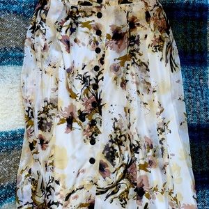 Floral middy skirt